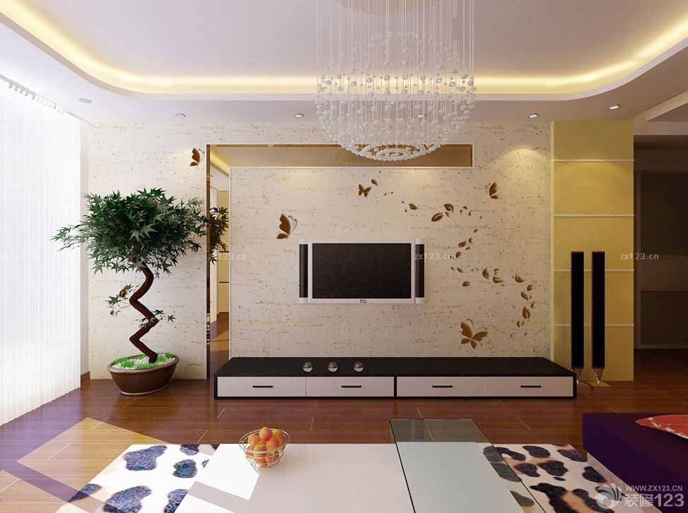 2025家装硅藻泥背景墙设计装修效果图片客厅