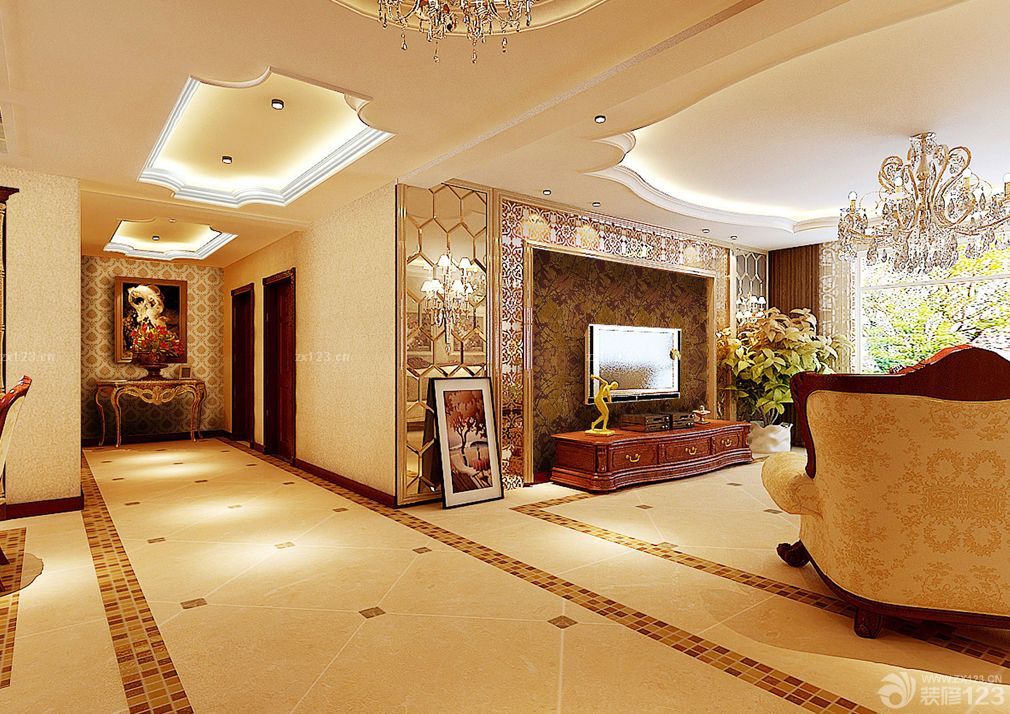 2025特色家装硅藻泥背景墙设计装修效果图大全客厅