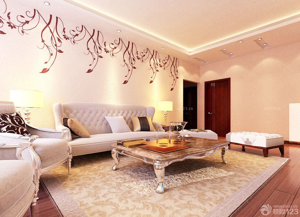 2025经典家装硅藻泥背景墙设计装修效果图大全客厅