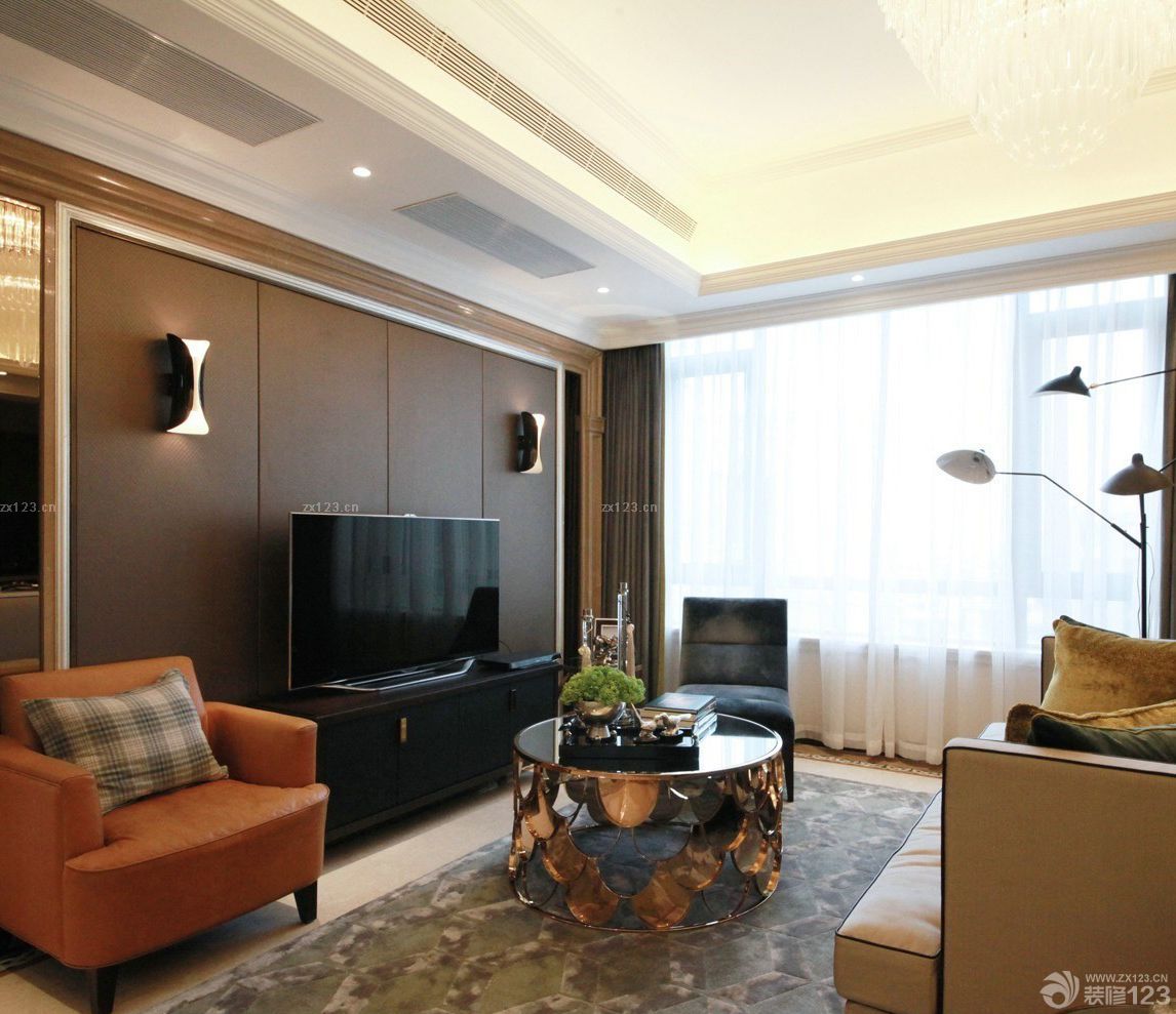 小户型时尚客厅电视墙装修效果图大全2025图片