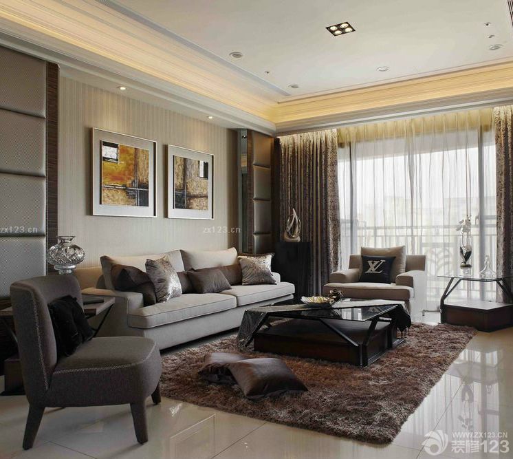 小户型客厅沙发背景墙挂画装修效果图大全2025图片