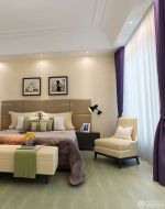 119三室两厅紫色窗帘装修图片