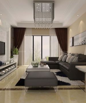 2025经典房子转角沙发装修设计效果图片大全120平方