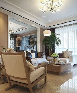 最新小户型客厅沙发背景墙装修效果图大全2023图片