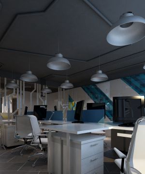 最新创意办公室吊顶装修设计效果图