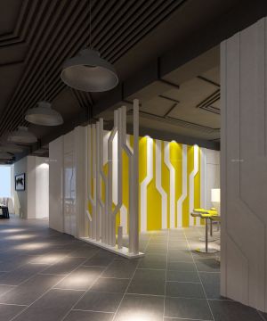 2023最新现代风格办公室走廊装修效果图