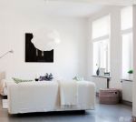 最新北欧风格小户型家装客厅白色墙面装修效果图片