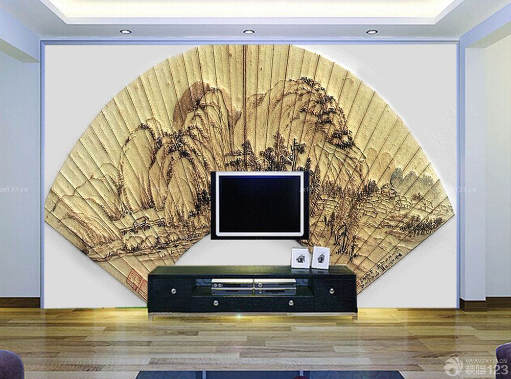 2025现代风格3d硅藻泥背景墙装修效果图