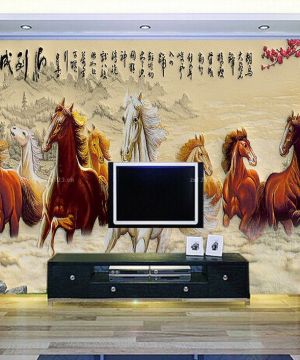 2025经典现代风格3d硅藻泥背景墙装修效果图