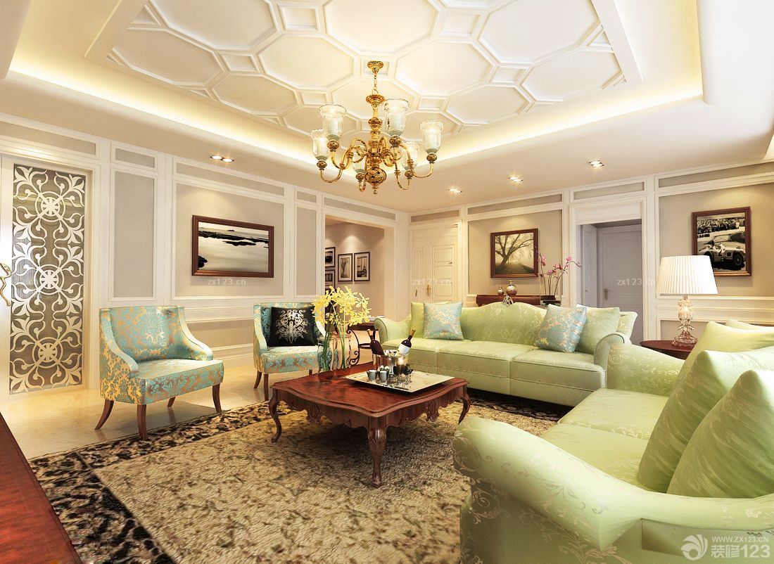 温馨装修效果图大全2025图片客厅石膏板吊顶设计