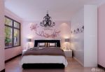 特色现代风格家装卧室硅藻泥背景墙装修效果图片