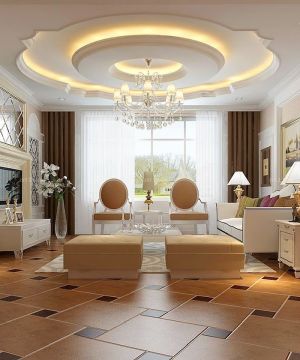 精致装修效果图大全2025图片客厅吊顶造型设计