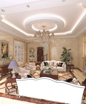 跃层式住宅装修效果图大全2025图片客厅吊顶