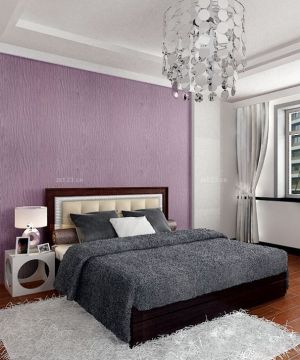 现代风格家装卧室硅藻泥背景墙装修效果图片