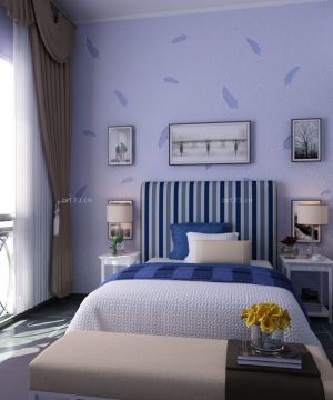 2023特色家装硅藻泥背景墙设计装修效果图片大全卧室
