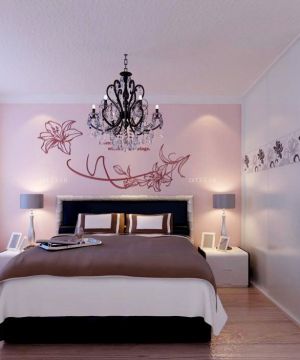 特色现代风格家装卧室硅藻泥背景墙装修效果图片