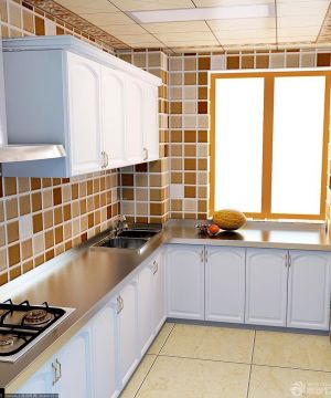 最新现代小厨房墙面设计装修样板间40平方房子