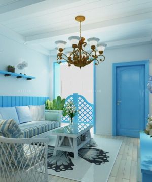 2025唯美地中海风格客厅背景图片大全