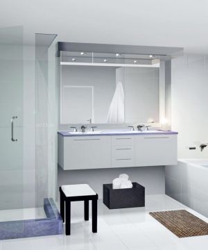现代120平方房子卫生间装修设计图片