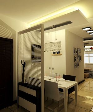 现代简约风格小户型玄关吊顶装修图片大全2025