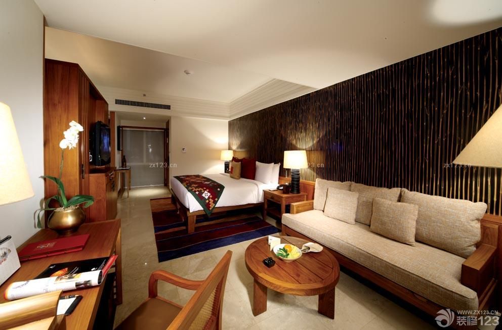 2025酒店房间室内背景墙装修效果图片