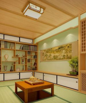 136平米房子日式风格茶室装修设计图片大全