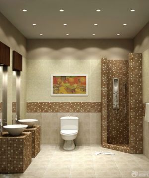温州三室两厅卫生间马赛克设计装修图片