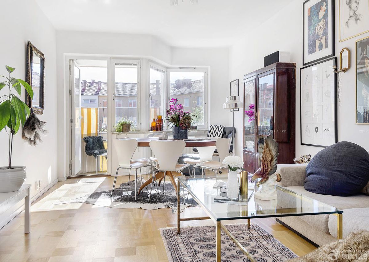 家装客厅餐厅玻璃茶几装修效果图大全2025图片