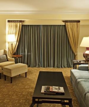 酒店房间客厅窗帘装修图片欣赏
