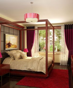 2023现代中式风格70平方房子卧室装修设计图片大全