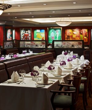 酒店餐厅背景墙装修效果图2025图片