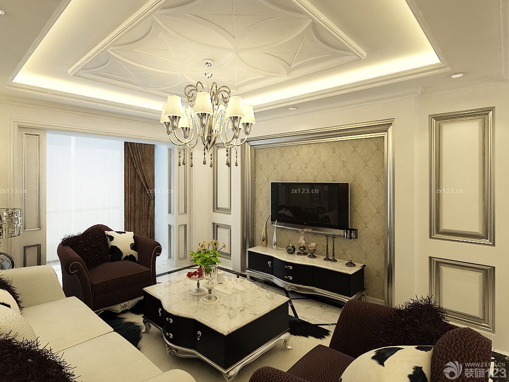2025家装客厅吊灯设计装修效果图片