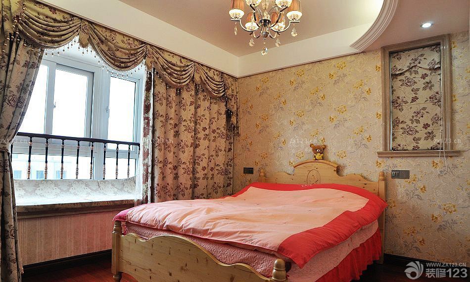 欧式田园风格卧室装修效果图片欣赏