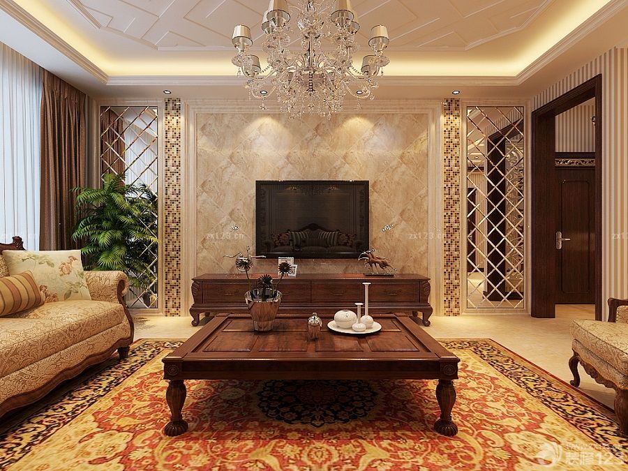 2025房屋客厅简单电视背景墙装修效果图片