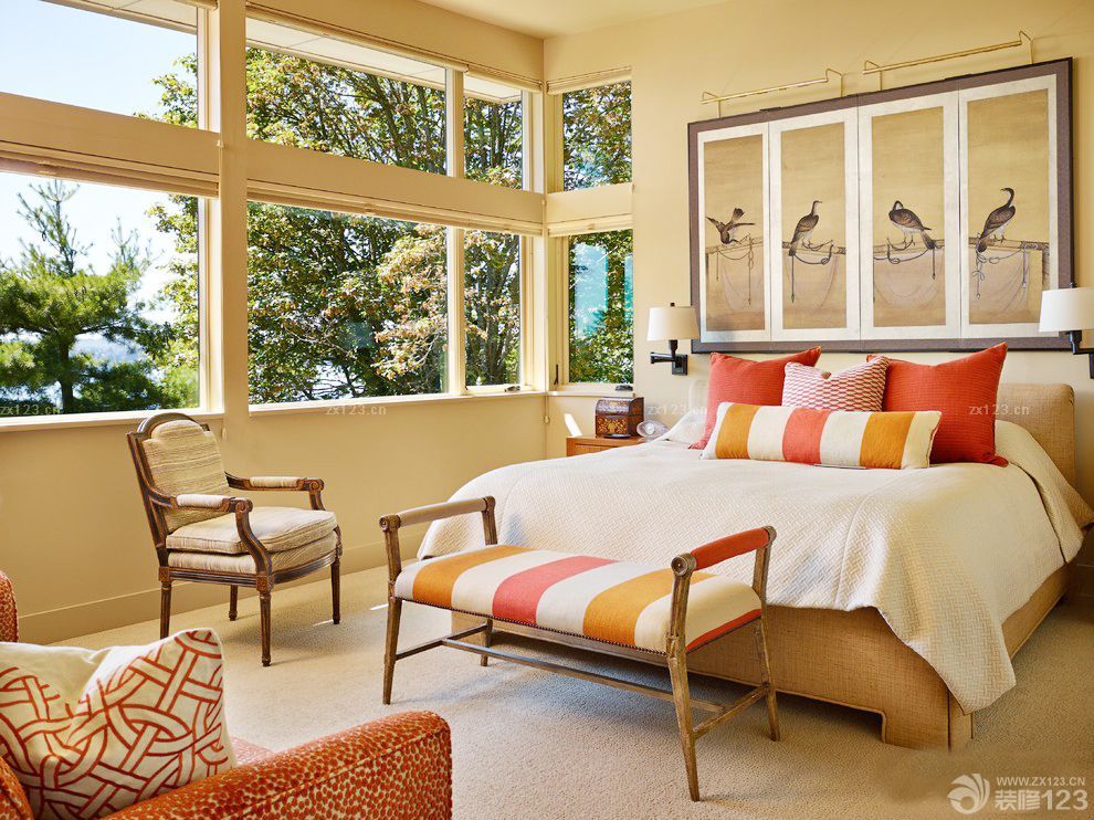 美式小别墅卧室装修效果图大全2025图片