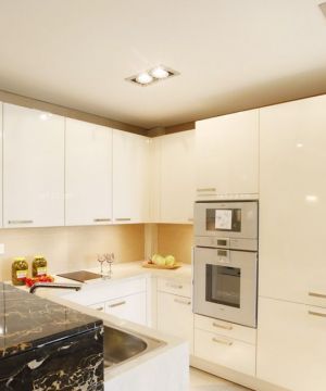 敞开式小厨房白色橱柜效果图2023款
