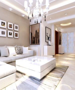 2025现代风格客厅转角沙发装修效果图片