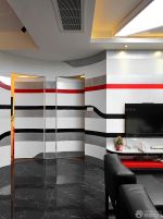 创意家居有隐形门的电视背景墙设计图片