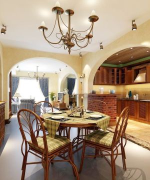 2025美式小户型家装厨房小门洞造型效果图