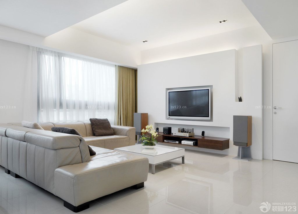 简约现代风格电视背景墙装修效果图大全2025图片