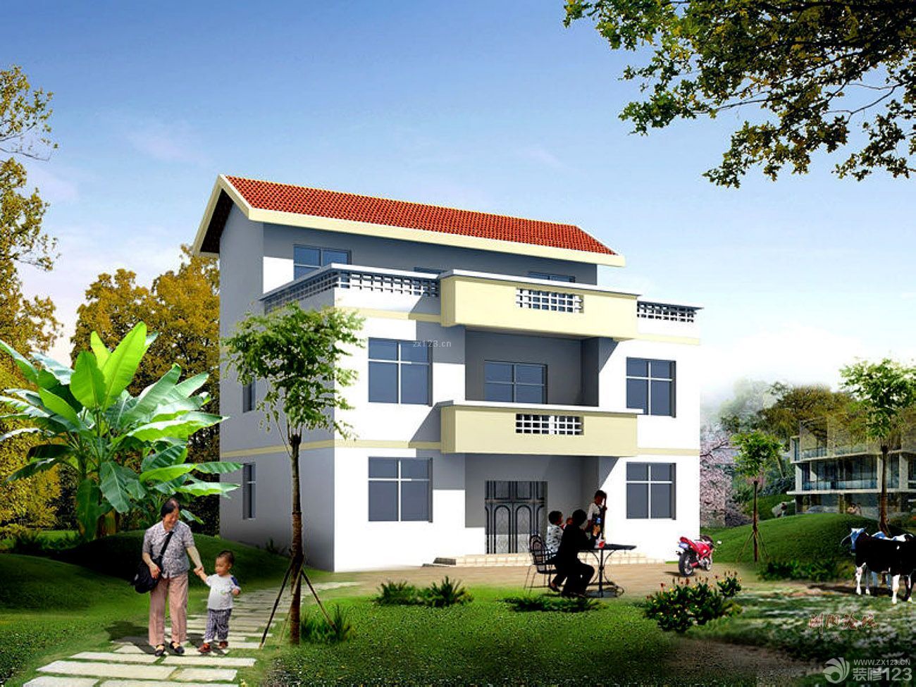 2025新款农村二层小别墅楼房外景图