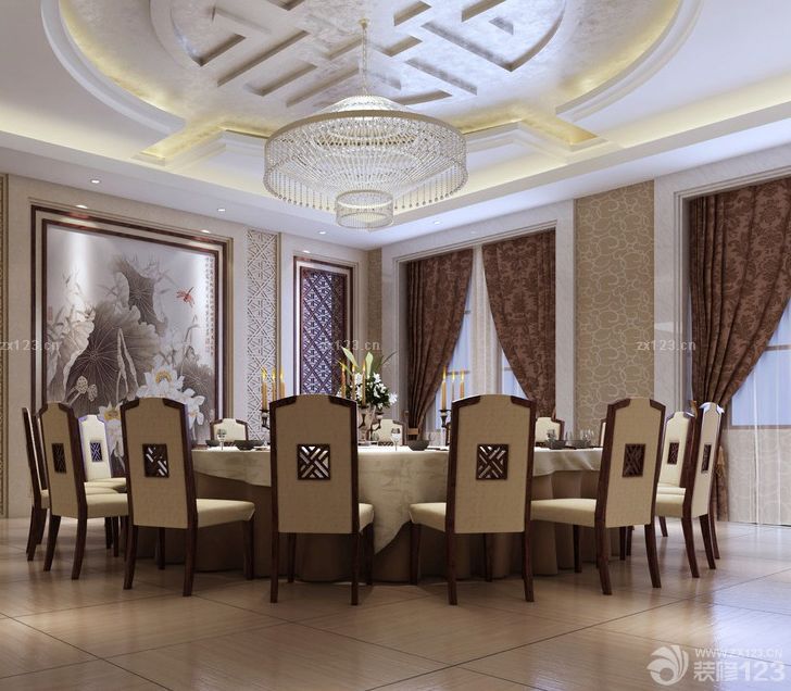 酒店包间吊灯装修效果图2025图片