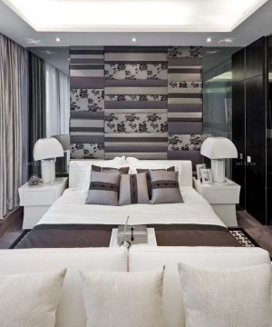 简约三室两厅卧室床头背景墙装修效果图大全2025图片