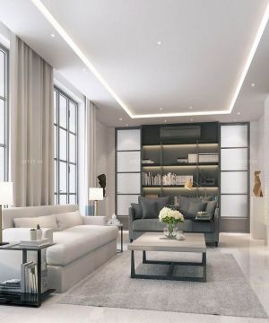 精致三室两厅简单吊顶装修效果图大全2025图片