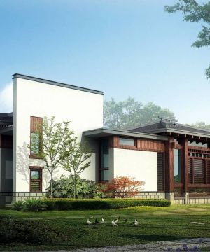 2025新款中式二层楼房围墙护栏外景设计图