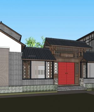 2025新款二层别墅楼房门口外景设计图