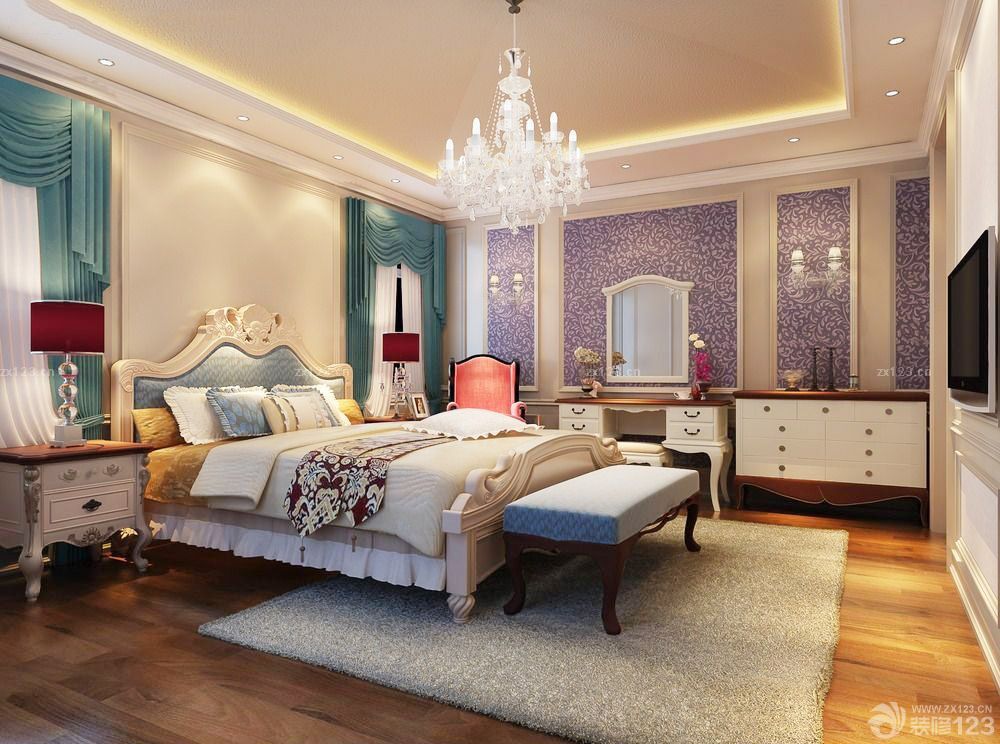 精美欧式主卧室装修效果图片大全2025