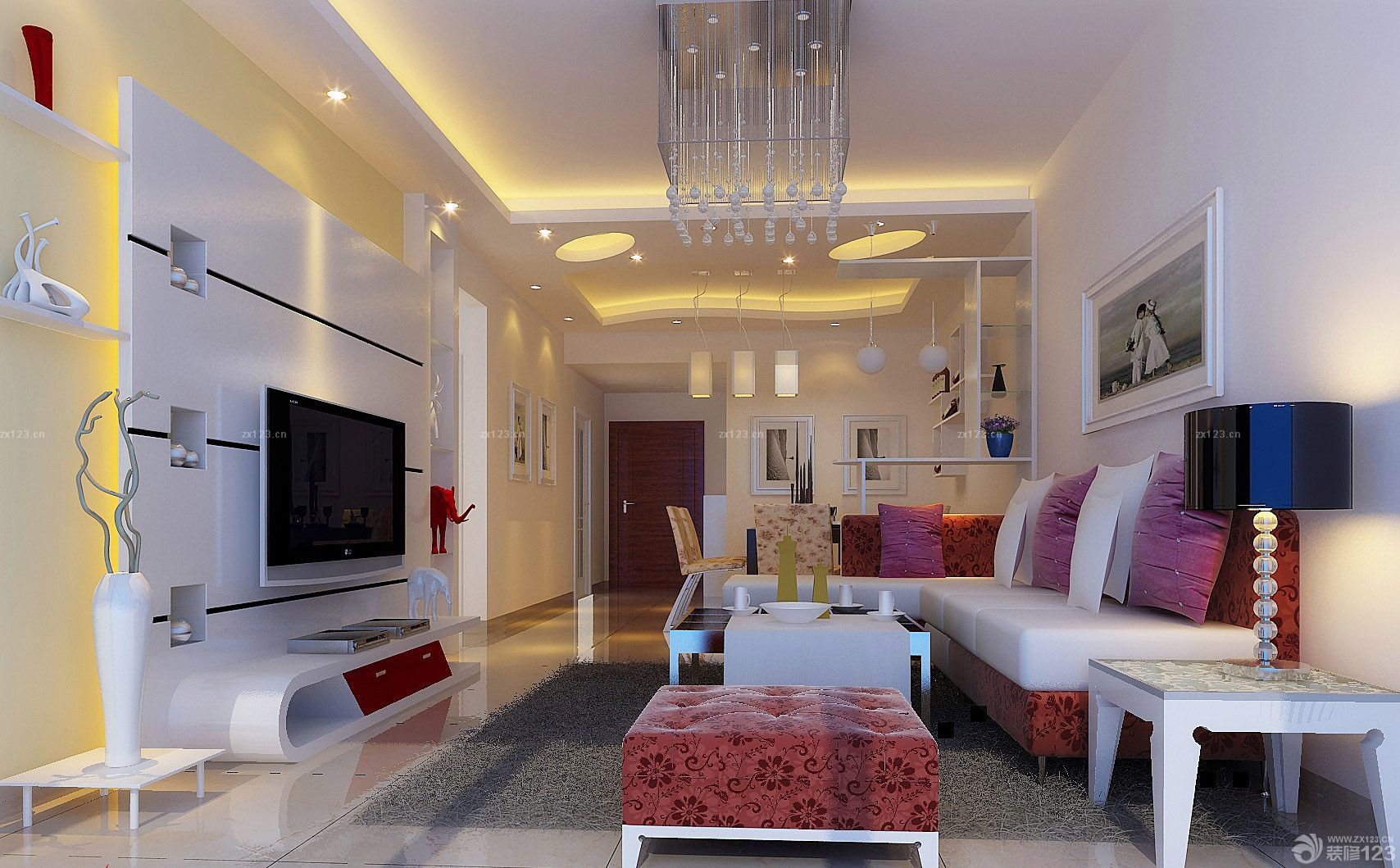 小客厅电视背景墙装修效果图大全2025图片