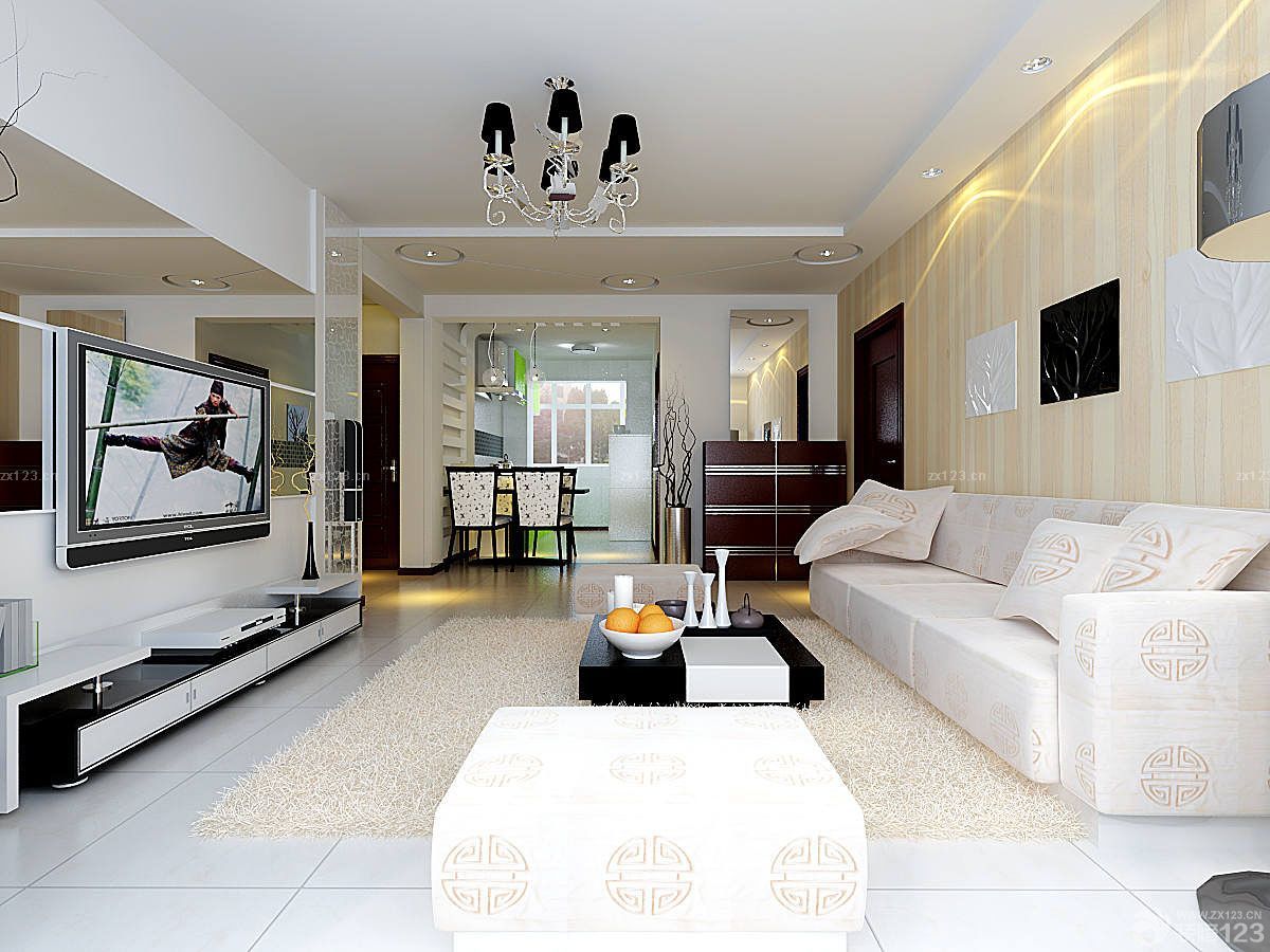 镜面电视背景墙装修效果图大全2025图片