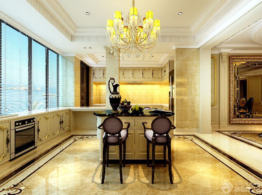 开放式厨房窗户装修设计图片